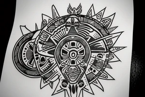 Aztec art tattoo idea
