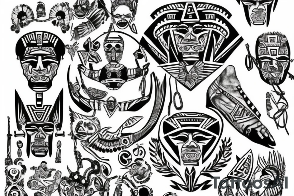 Aztec art tattoo idea