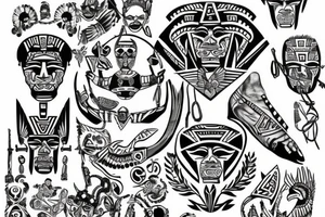 Aztec art tattoo idea