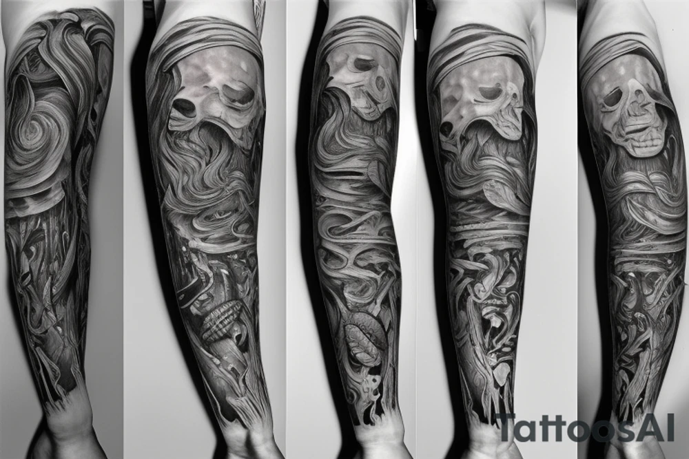 The word BARTEE inside of my forearm tattoo idea