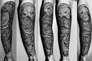 The word BARTEE inside of my forearm tattoo idea