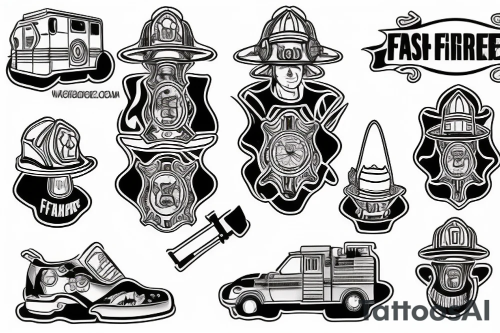 firefighter, sport, family tattoo idea