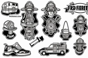 firefighter, sport, family tattoo idea