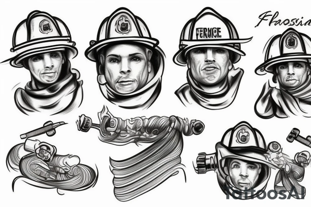 Czech firefighter, fire sport tattoo idea