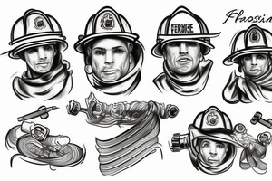 Czech firefighter, fire sport tattoo idea