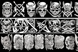 Viking pirate flag tattoo idea