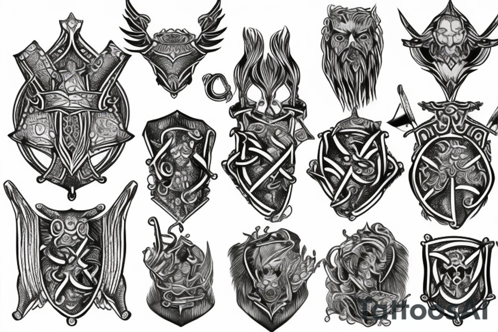 viking crest tattoo idea