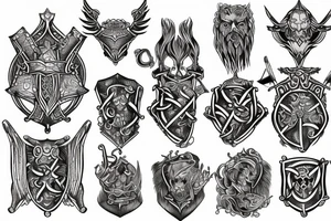 viking crest tattoo idea