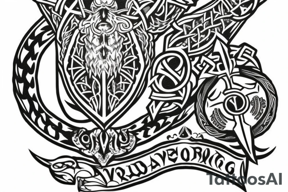 viking crest tattoo idea