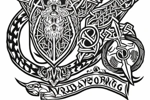viking crest tattoo idea