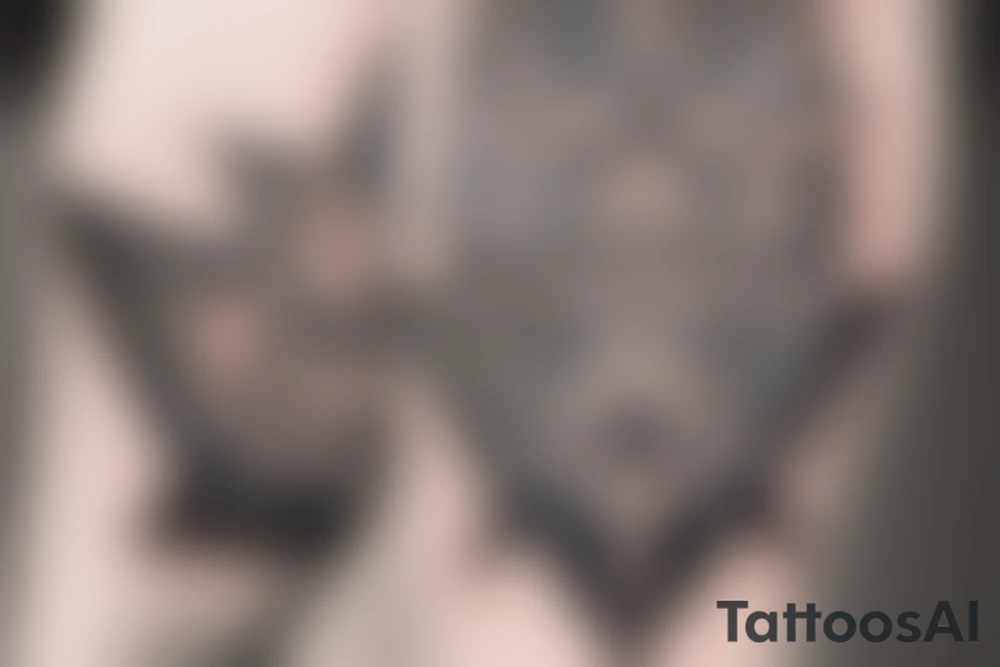 There are 5 separate objects in this tattoo: a phoenix, an illuminati triangle, a justice scale,  crossed keys, a octopus. And, there will be 2 wtitten quotes: "post-tenebras lux" and "si vis pacem para belum".
On the top of it, there will be a phoenix with the words "post-tenebras lux" written in it. 

At the bottom of that, there will be some papal crossed keys. 
At the bottom of that, there will be a triangle with an illuminati eye.

Above the triangle, there is a scale of justice. Around the triangle, there are 5 octopus legs. In each leg there is a word from this quote "si vis pacem para belum". tattoo idea