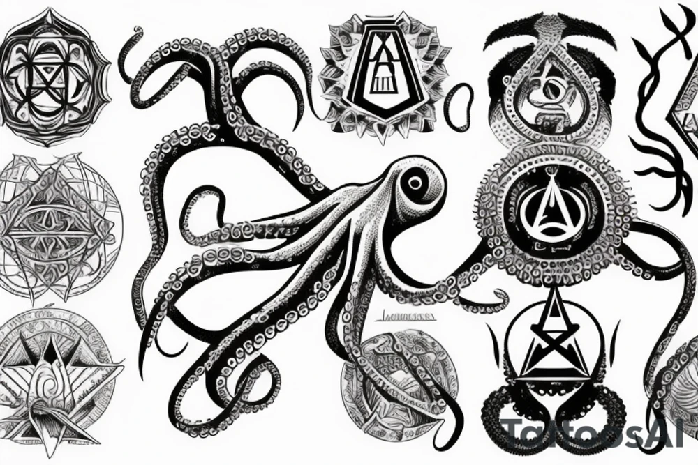 justice scale
octopus
illuminati 
phoenix
post-tenebras lux
si vis pacem para belum tattoo idea