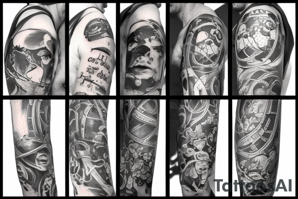 Tatouage avec le numero sept et le signe cancer tattoo idea