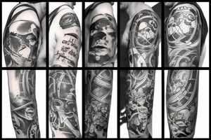 Tatouage avec le numero sept et le signe cancer tattoo idea