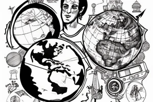 atlas holding the world on his shoulder with the world is yours around the globe. For right calf tattoo idea