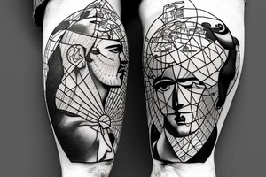 greek god atlas holding the world on his shoulder with the words the world is yours around the globe. For right calf tattoo idea