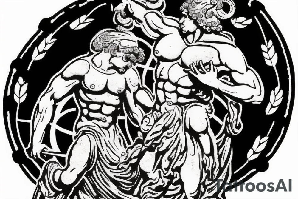 greek god atlas holding the world on his shoulder with the words the world is yours around the globe. For right calf tattoo idea