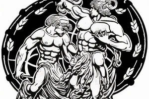 greek god atlas holding the world on his shoulder with the words the world is yours around the globe. For right calf tattoo idea