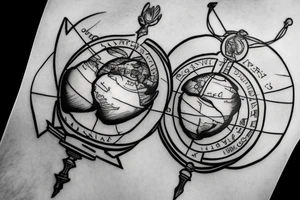 greek god atlas holding the world on his shoulder with the words the world is yours around the globe tattoo idea