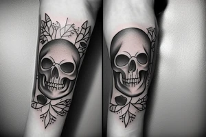 skeleton pinup with a book tattoo idea