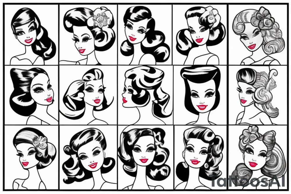 Barbie pinup tattoo idea