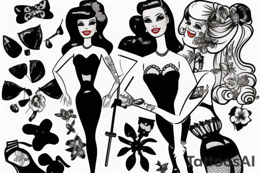 Barbie pinup tattoo idea
