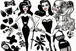 Barbie pinup tattoo idea
