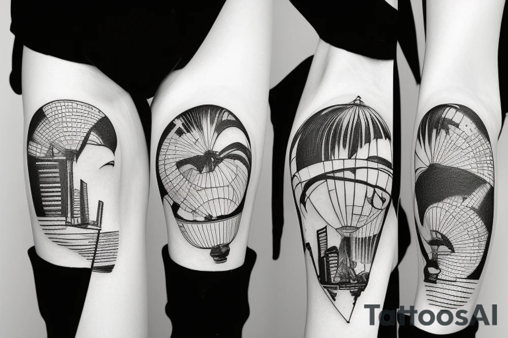 Scarface blimp with the world is yours tattoo idea