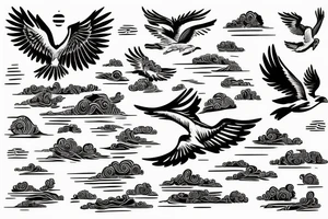 flying dove over sea. sunset. sun rays. "freedom" written in Russian tattoo idea