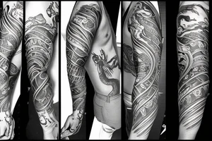 Realism arm sleeve Scorpio tattoo tattoo idea