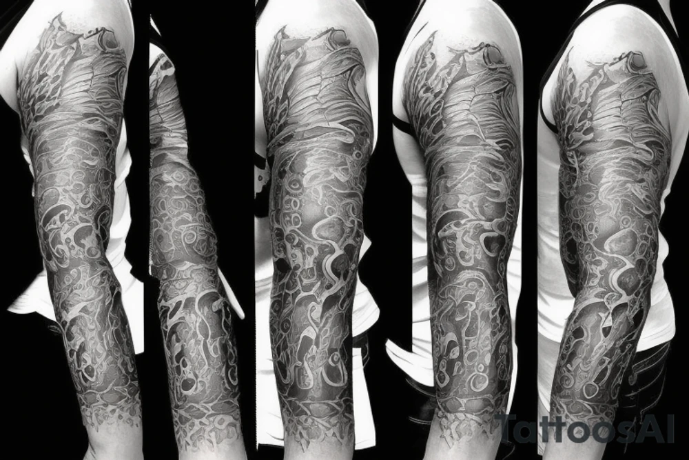 Unique Realism arm sleeve Scorpio tattoo tattoo idea