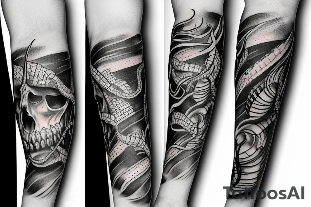 Unique Realism arm sleeve Scorpio tattoo tattoo idea