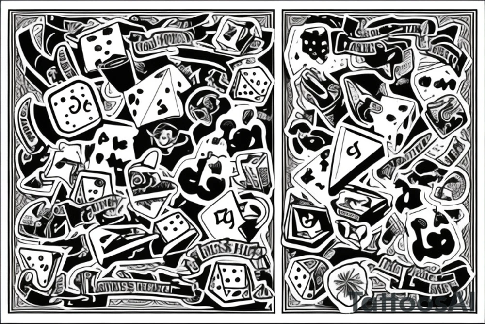 Two dice tattoo idea