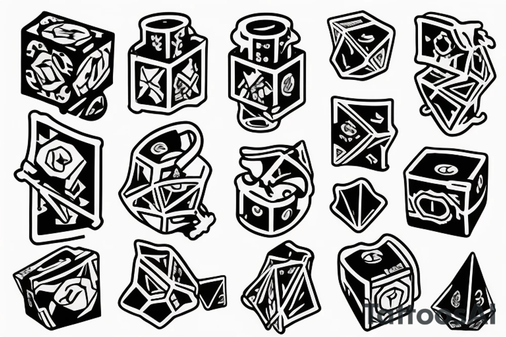 Two dice tattoo idea