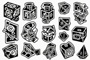 Two dice tattoo idea