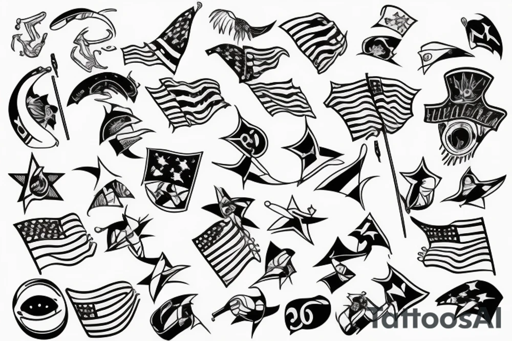 Flag ship tattoo idea
