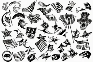 Flag ship tattoo idea