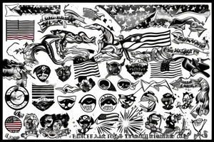 Flag ship tattoo idea