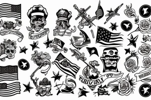 Flag ship tattoo idea