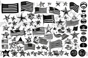 Flag ship tattoo idea