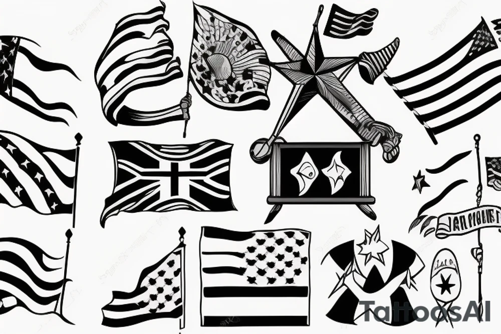 Flag ship tattoo idea