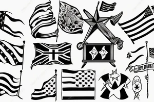 Flag ship tattoo idea