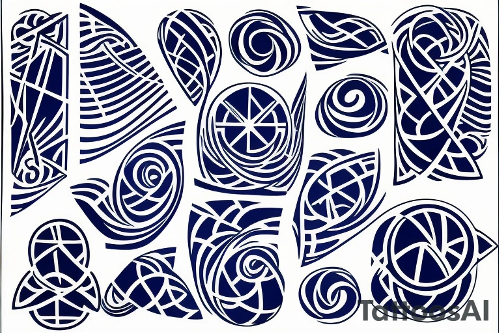 Blue Waves tattoo idea