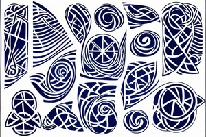 Blue Waves tattoo idea