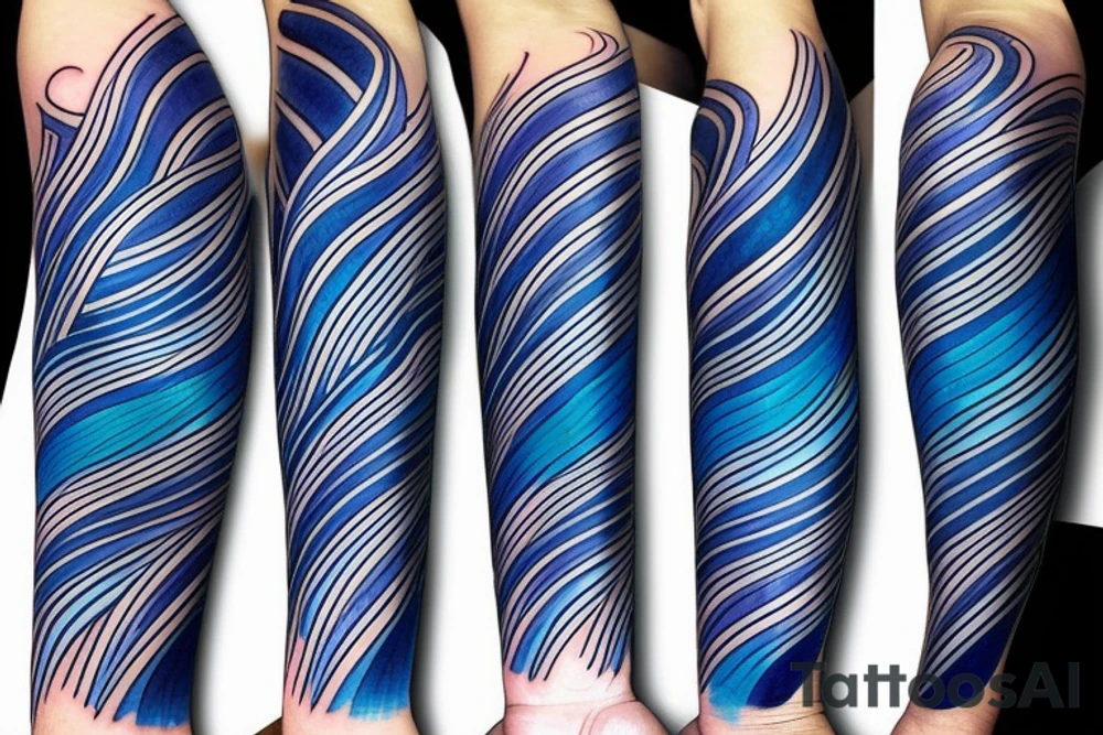 Blue Waves tattoo idea