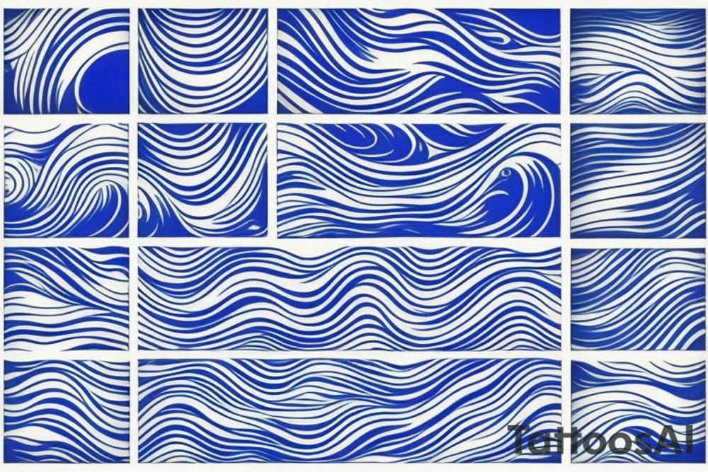 Blue Waves tattoo idea