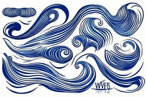 Blue Waves tattoo idea