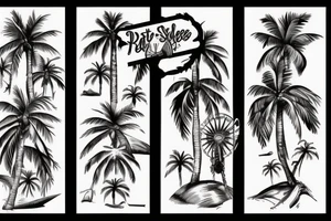 Palm trees tattoo idea