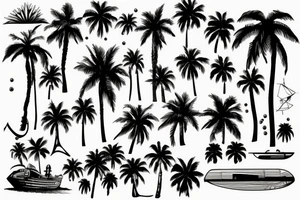 Palm trees tattoo idea