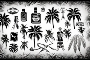 Palm trees tattoo idea